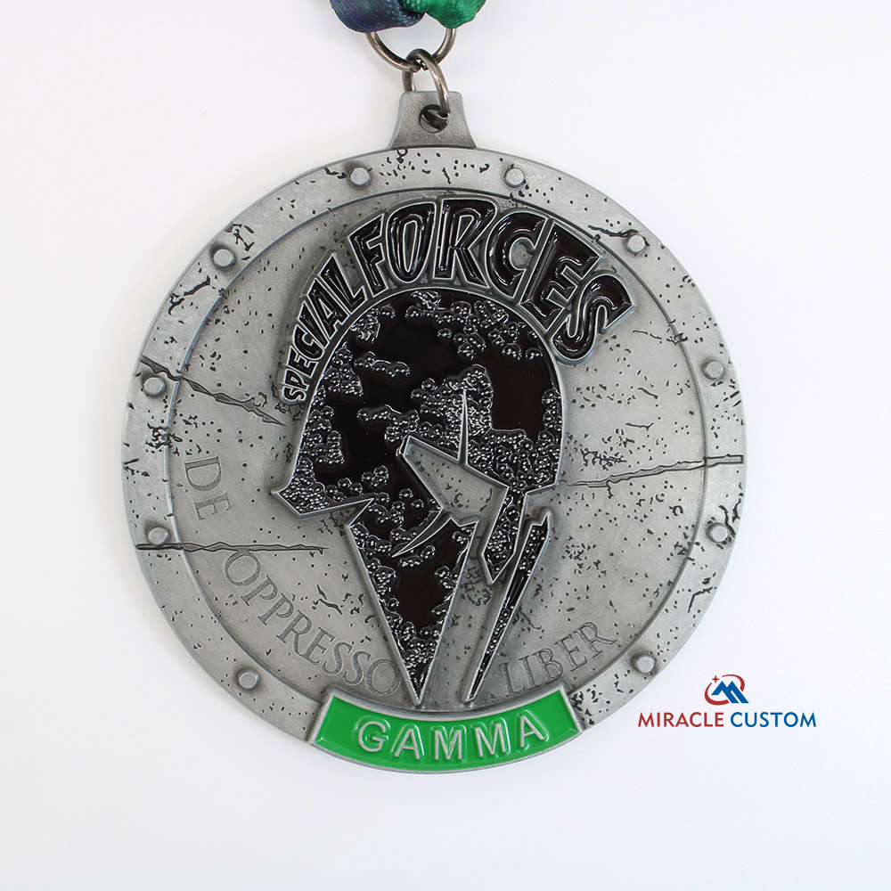 Custom Gamma Force De Oppresso Liber race Medals