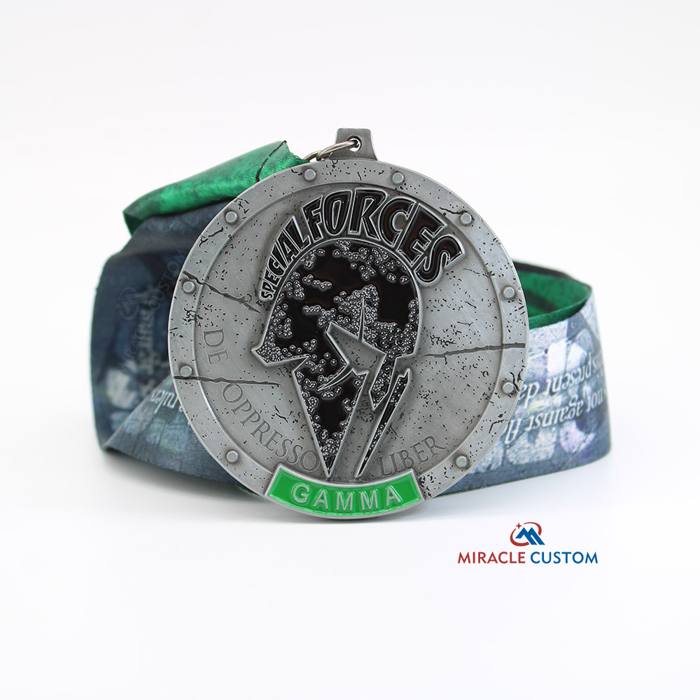 Custom Gamma Force De Oppresso Liber race Medals