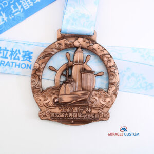 Custom ICBC Cup Dalian International Marathon Medals
