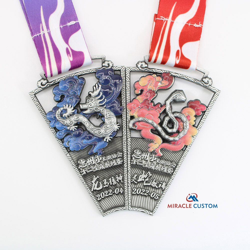 Custom Zodiac series Marathon Sports Medals 3D Print Medals