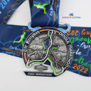 Custom Dingle Marathon Translucent Paint Spin Medals