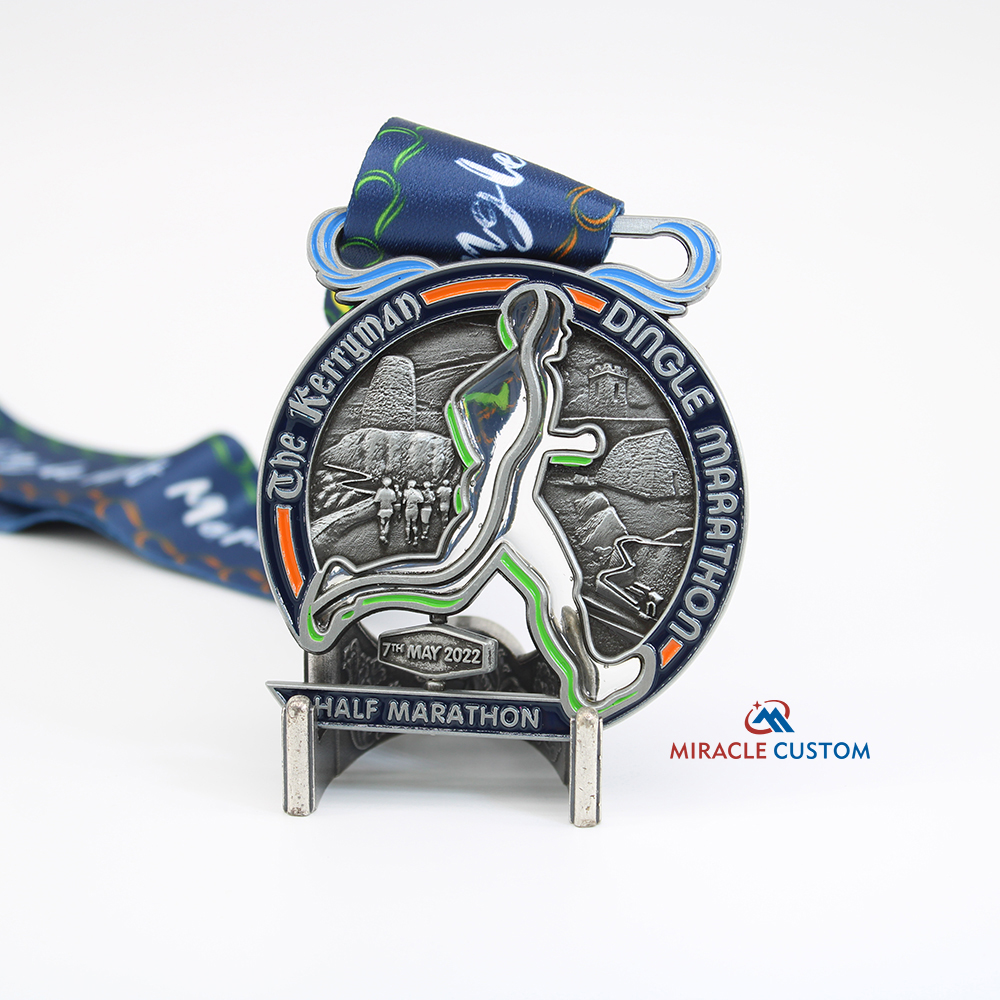 Custom Dingle Marathon Translucent Paint Spin Medals