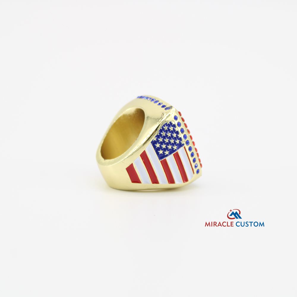 Custom Square Deluxe Rings Sports USA Rings With Stones
