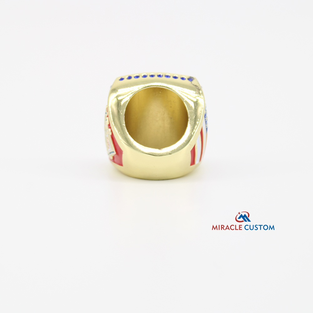 Custom Square Deluxe Rings Sports USA Rings With Stones