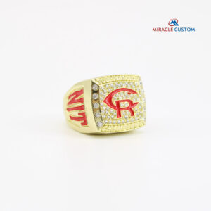 Custom Gold Deluxe Championship Rings with Stone