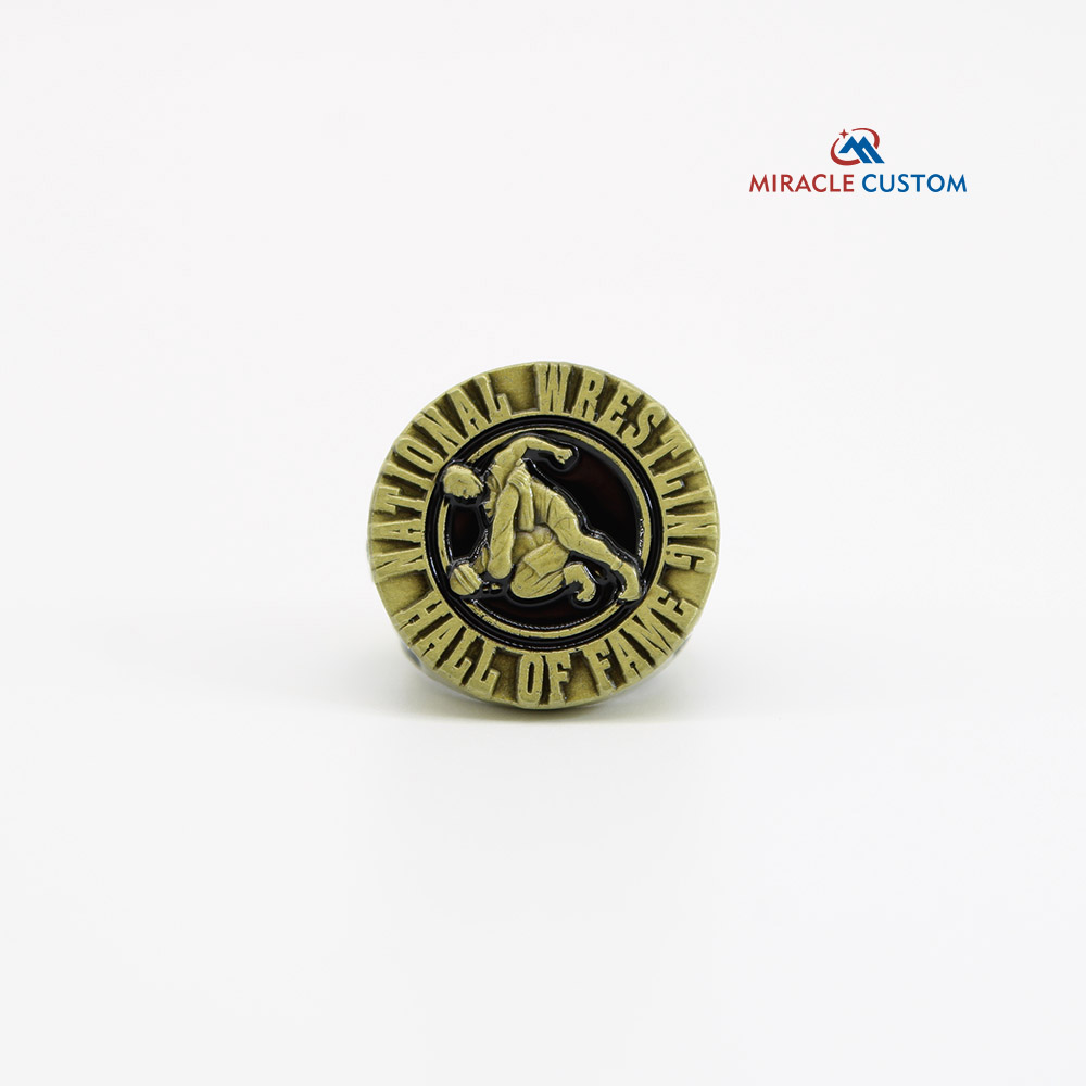 Custom Antique Finish Wrestling Sports Championship Rings