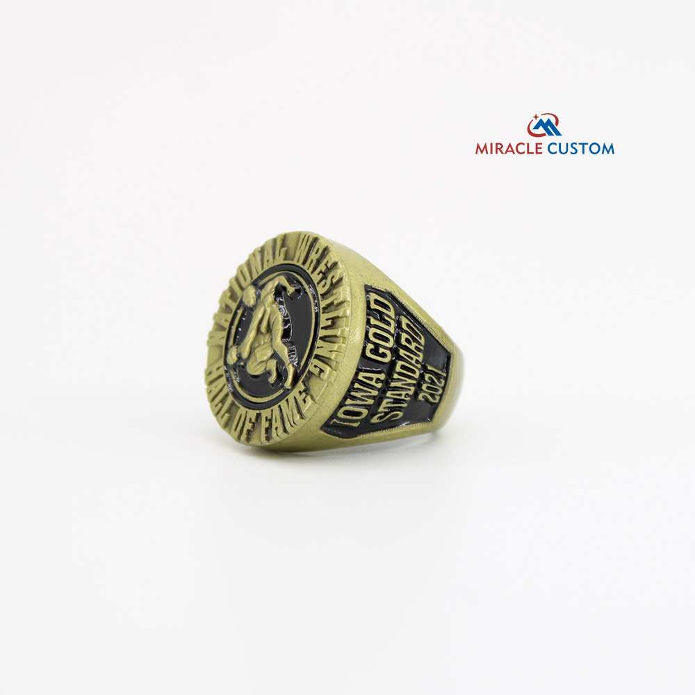 Custom Antique Finish Wrestling Sports Championship Rings