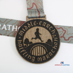 Custom Wooden Eco Engraved Marathon Medals