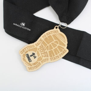 Custom Wooden Eco Engraved Sports Medals