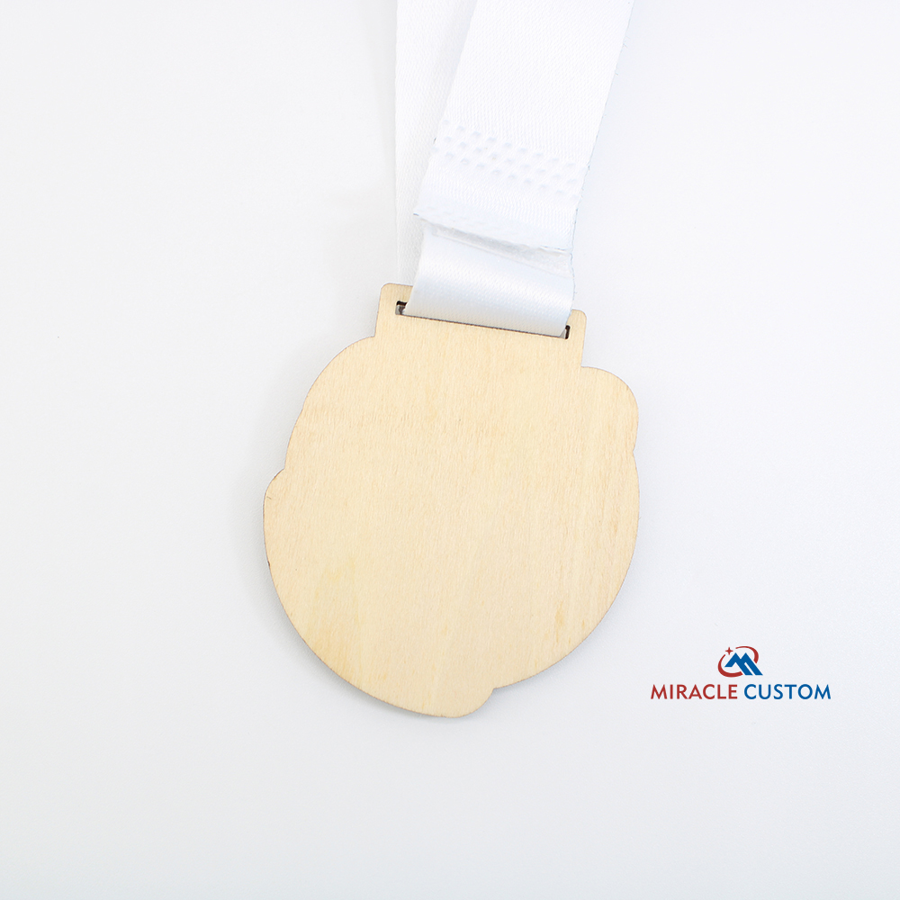 Custom Bow Bear Dash Fun Run Wooden Medals