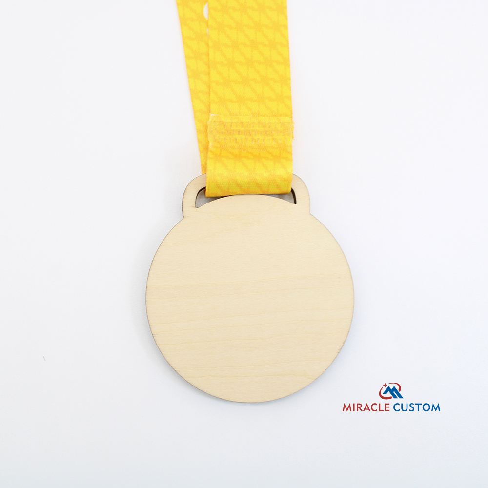 Custom ECO Engraved Wooden Race Medals