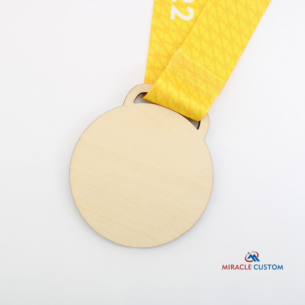 Custom ECO Engraved Wooden Race Medals