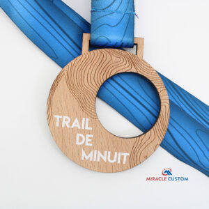 Custom ECO Friendly Trail DE Minuit Wooden Race Medals