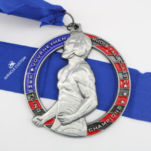 Custom Wrestling Hollowed outs 3D Champions Medals