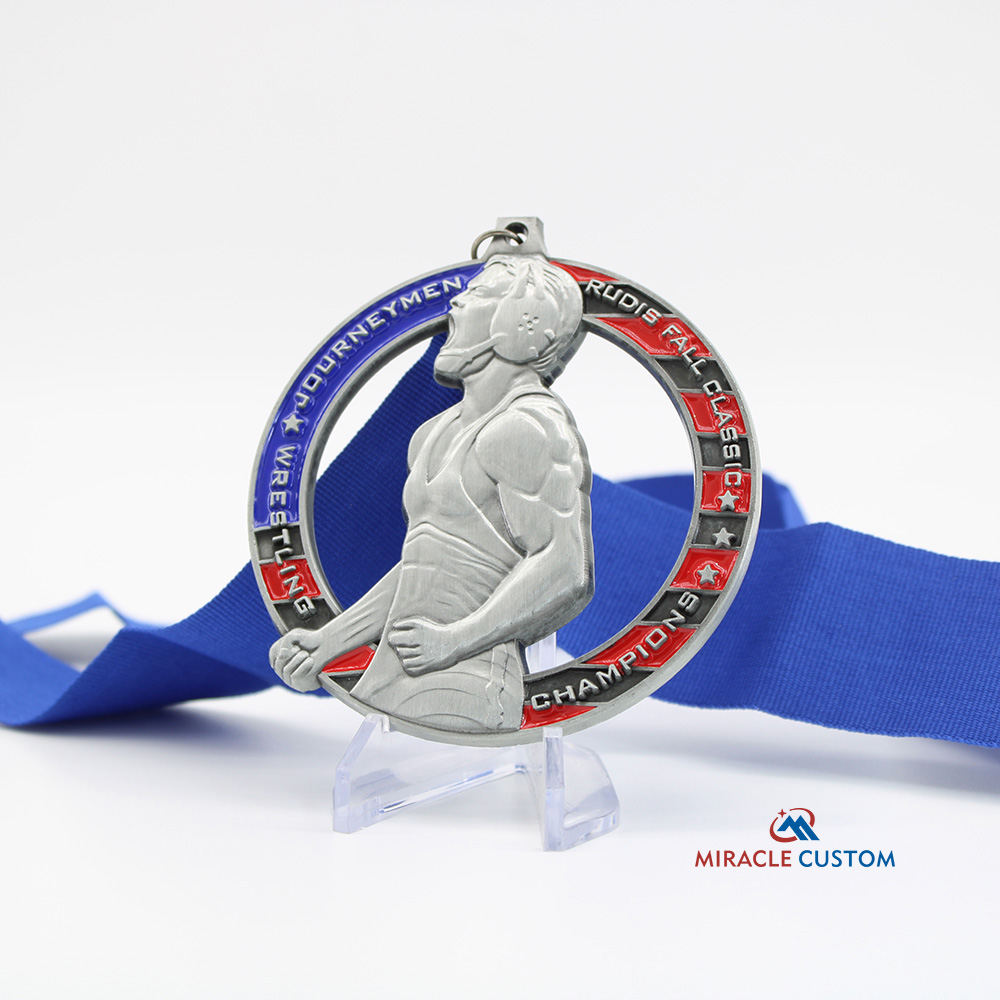 Custom Wrestling Hollowed outs 3D Champions Medals