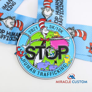 Custom Human Traffic King 5k 10k fun run medals