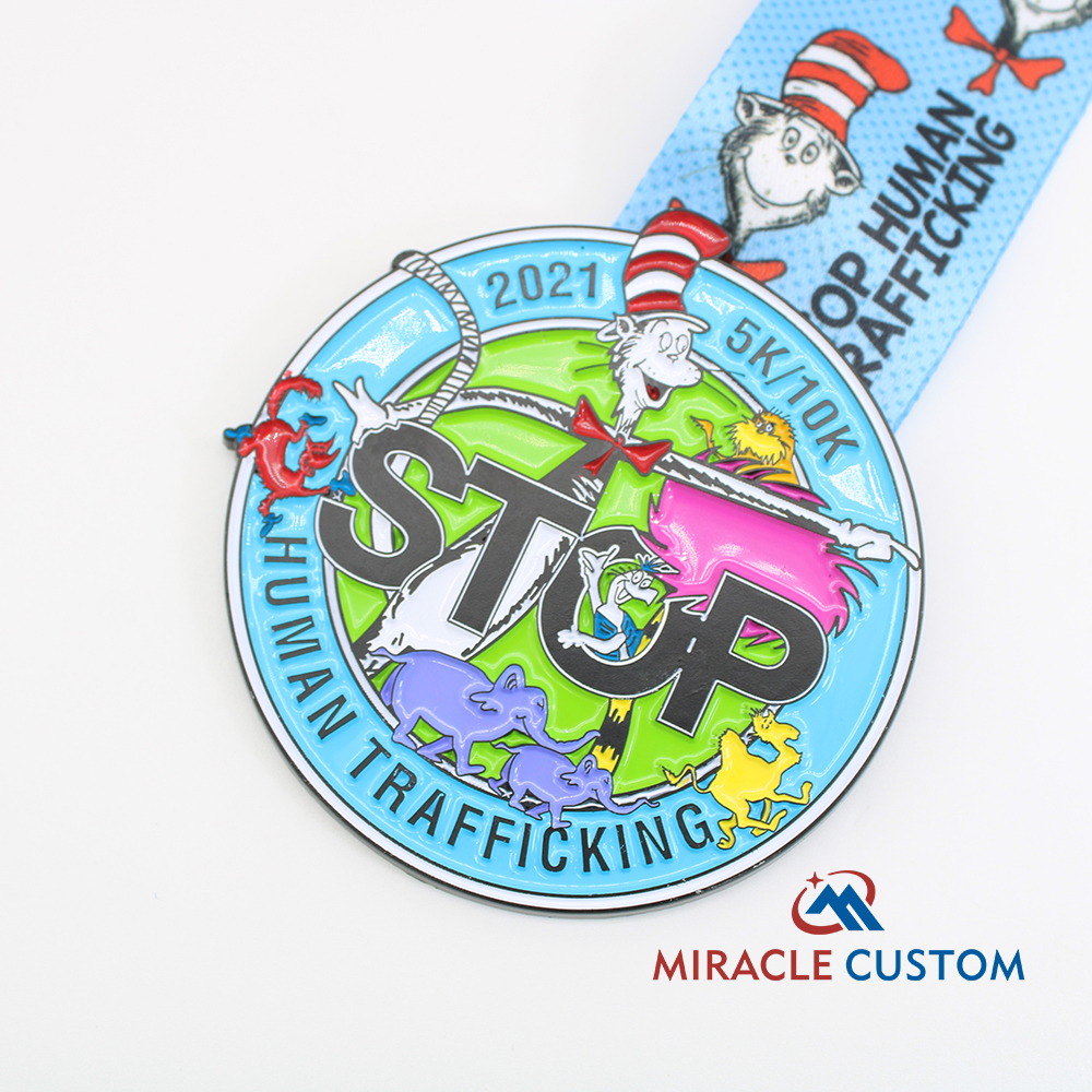 Custom Human Traffic King 5k 10k fun run medals