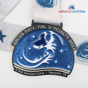 Custom A Star Studded Event Glitter Sports Medals