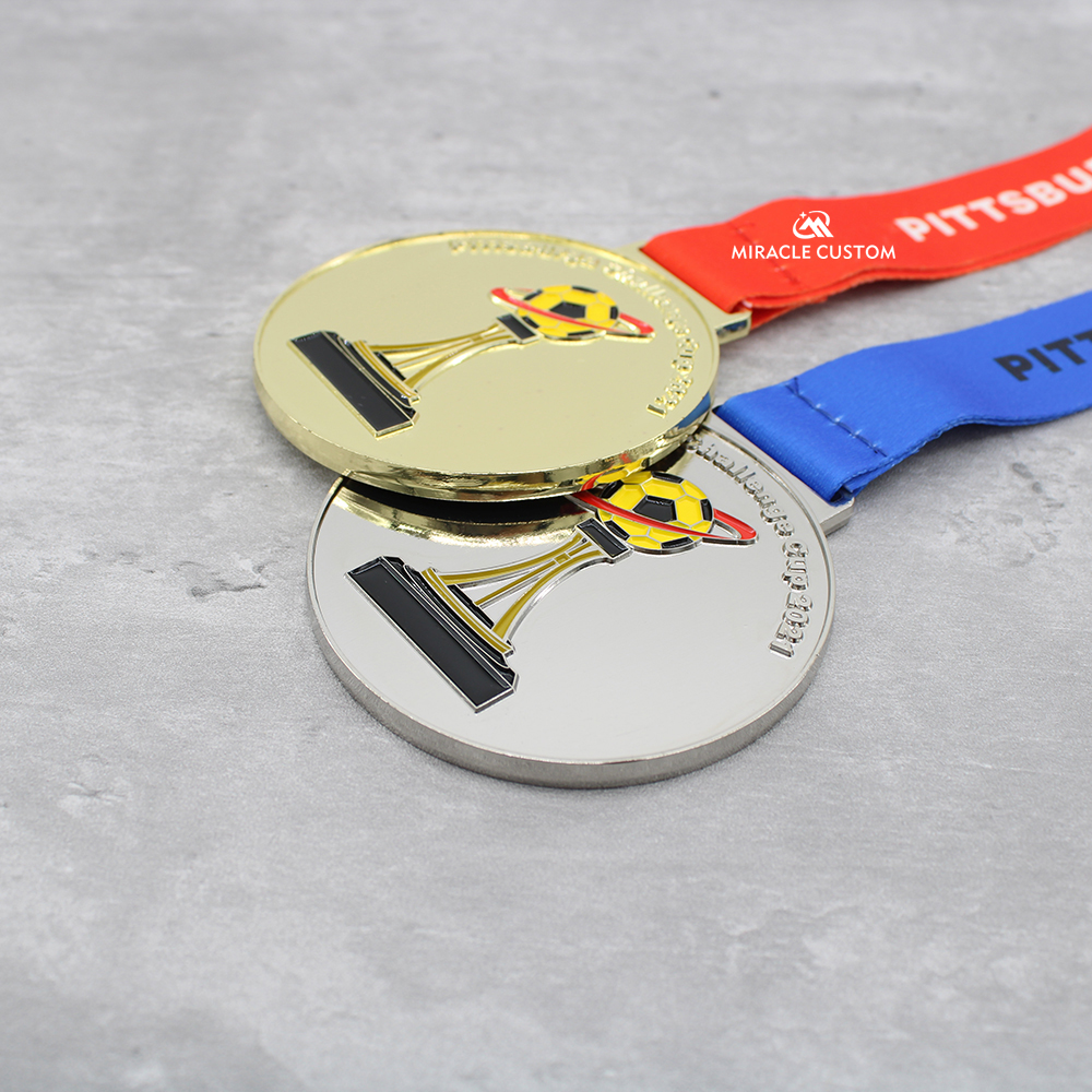 Custom Pittsburgh Challenge Cup 2021 Football Medals