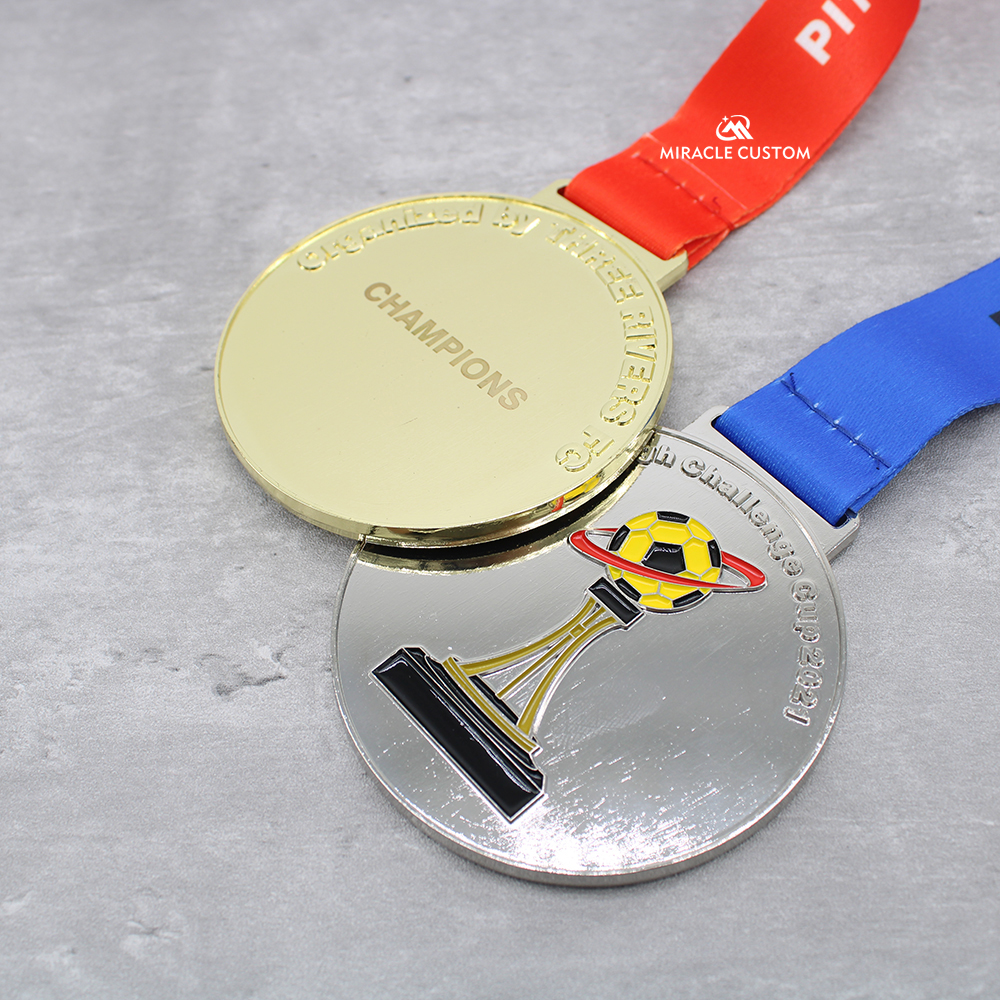 Custom Pittsburgh Challenge Cup 2021 Football Medals