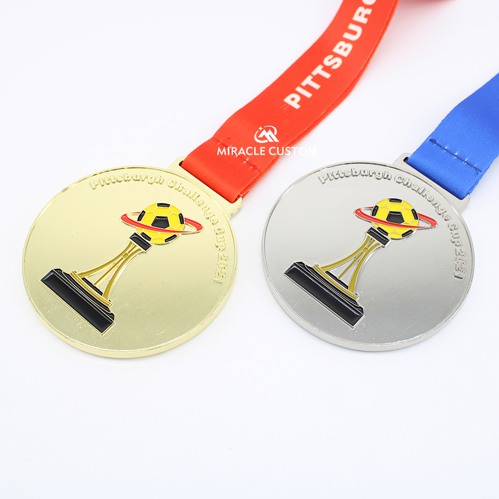 Custom Pittsburgh Challenge Cup 2021 Football Medals