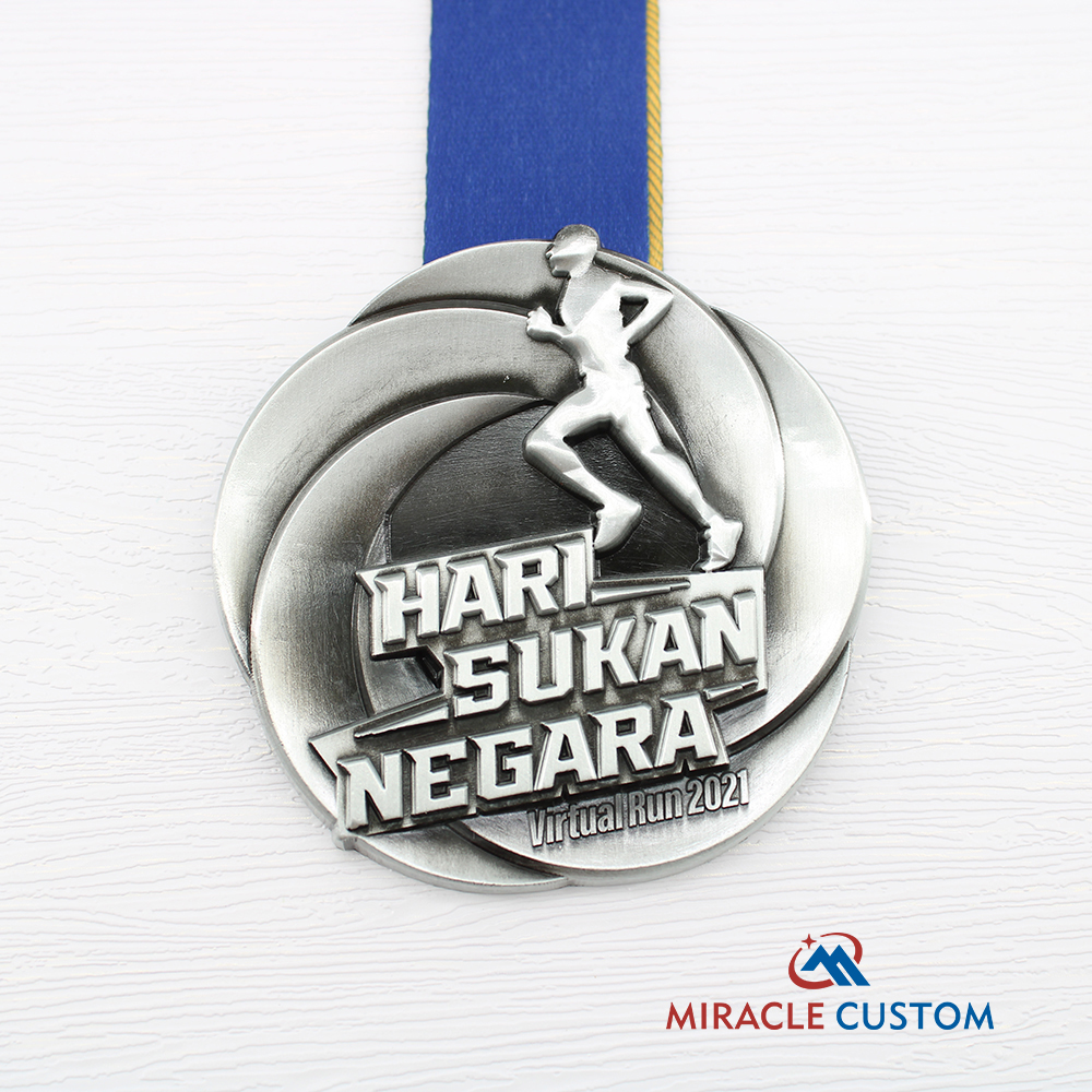 Custom KBS Hari Sukan Negara Fun Run 5KM 10KM Finisher Medals