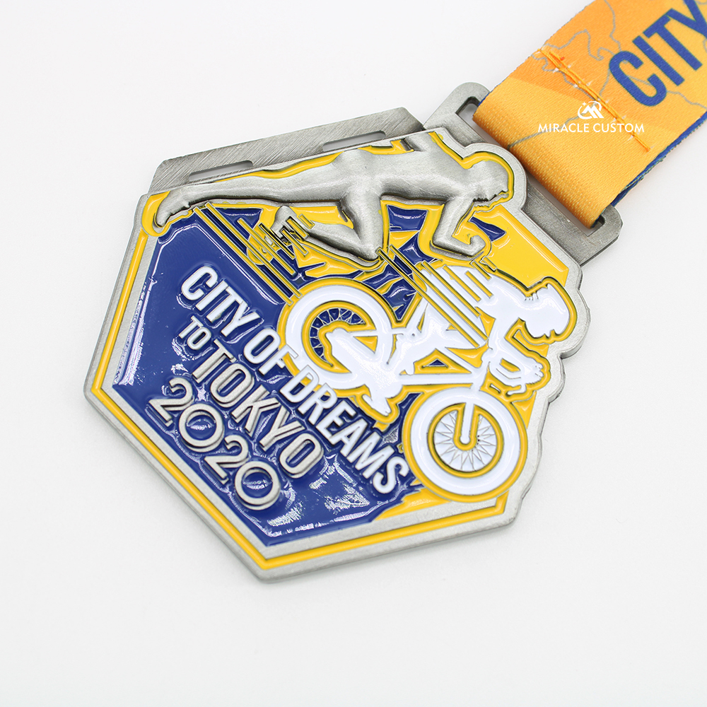 Custom City of Dreams to Tokyo 2020 Virtual Run and Ride Sports Medals