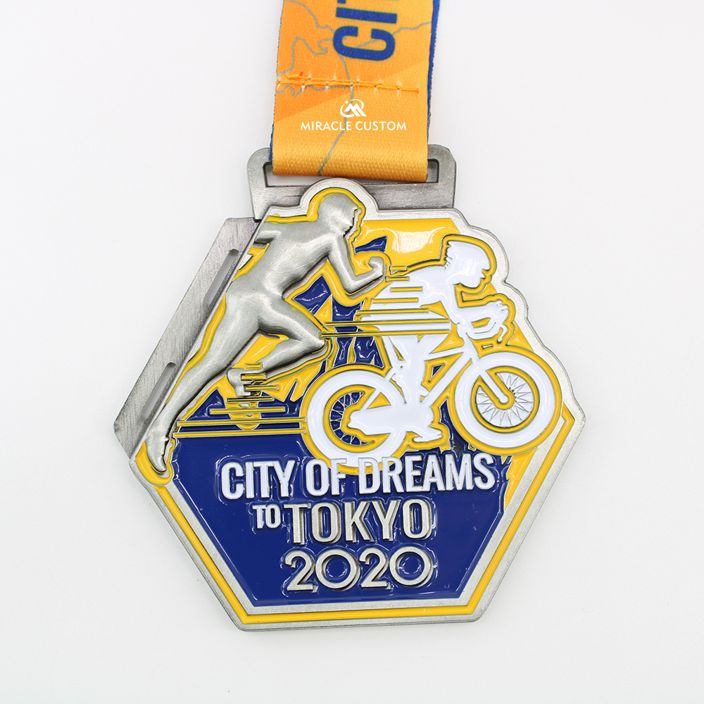 Custom City of Dreams to Tokyo 2020 Virtual Run and Ride Sports Medals