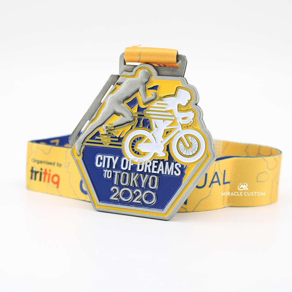 Custom City of Dreams to Tokyo 2020 Virtual Run and Ride Sports Medals