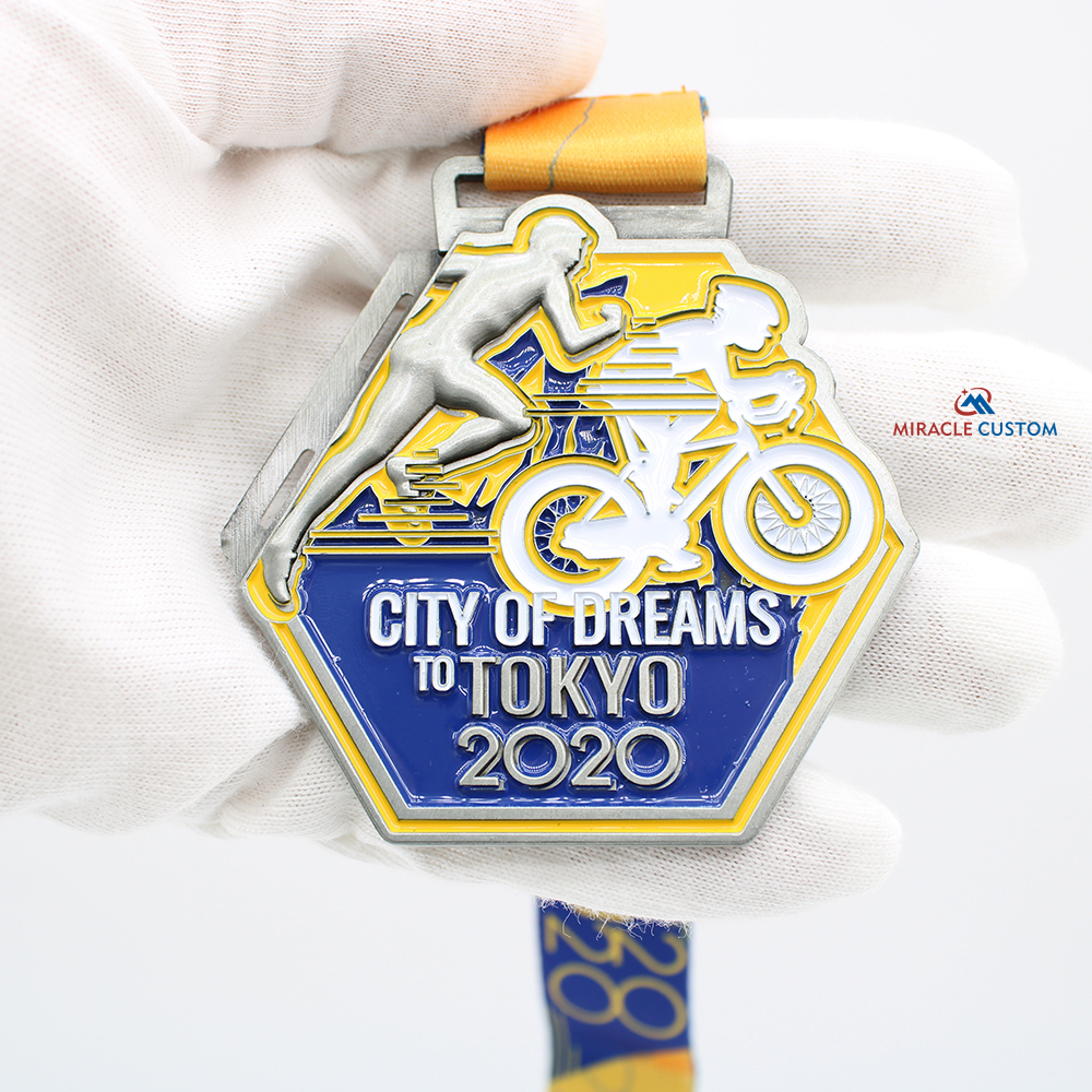 Custom City of Dreams to Tokyo 2020 Virtual Run and Ride Sports Medals