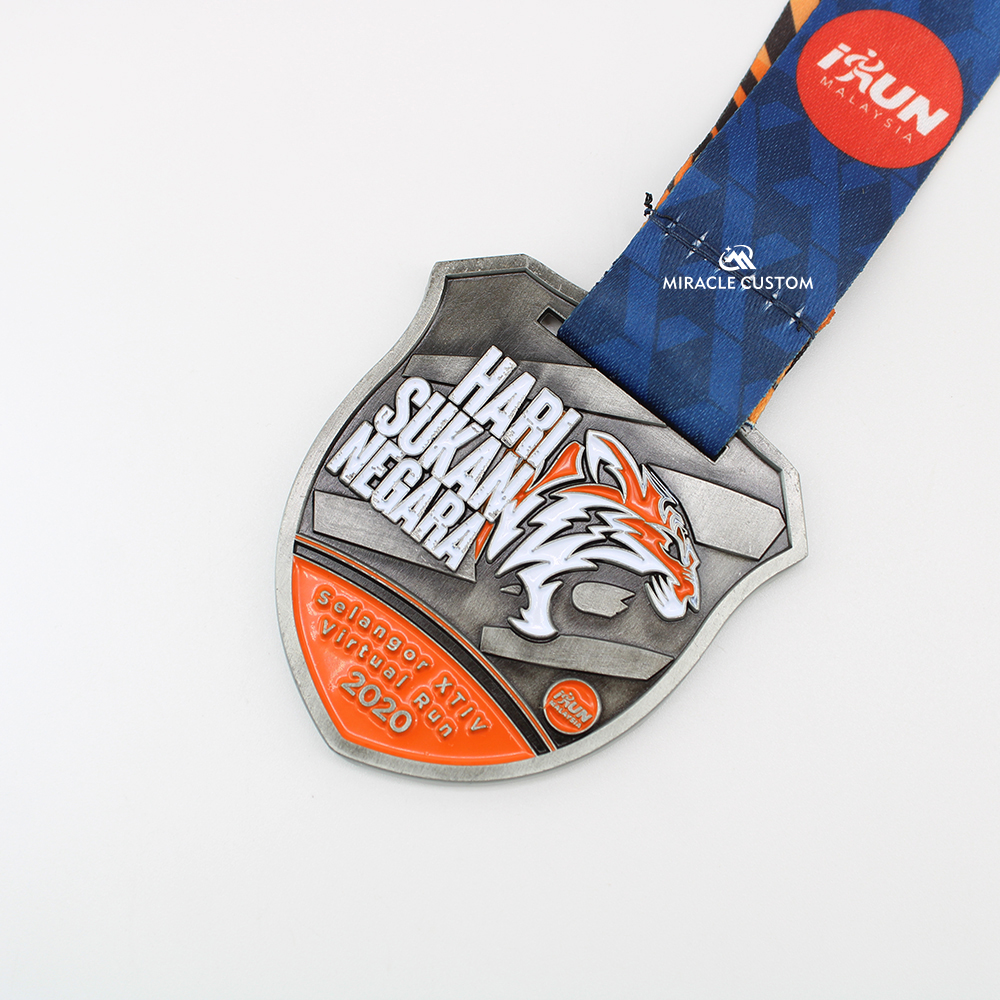 Custom Hari Sukan Negara 2020 Virtual Run 10km Finisher Medals