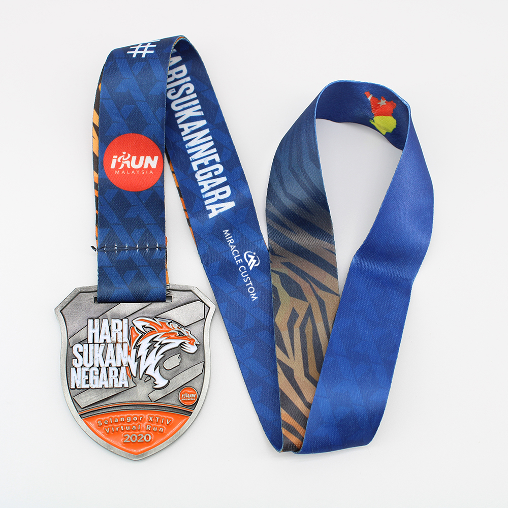 Custom Hari Sukan Negara 2020 Virtual Run 10km Finisher Medals