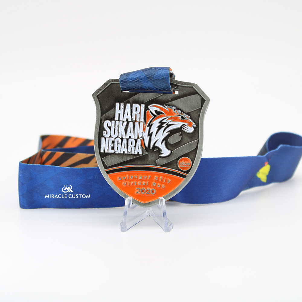 Custom Hari Sukan Negara 2020 Virtual Run 10km Finisher Medals