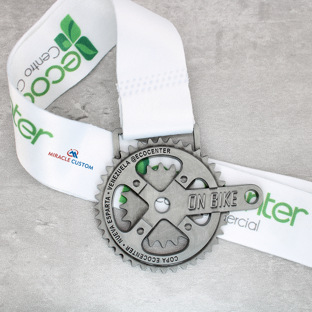 Custom ECO MTB Bike Center Sports Medals