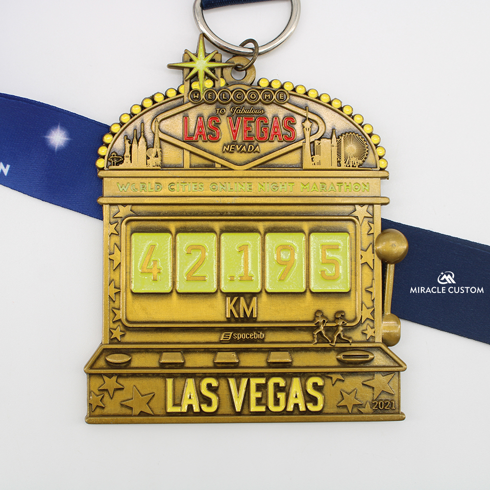 Custom Las Vegas Online Night Marathon World Cities Series Sports Medals