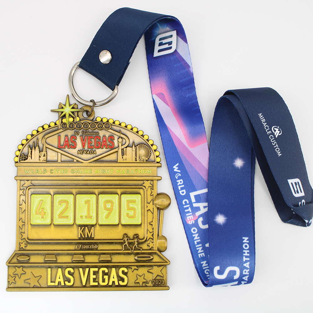 Custom Las Vegas Online Night Marathon World Cities Series Sports Medals