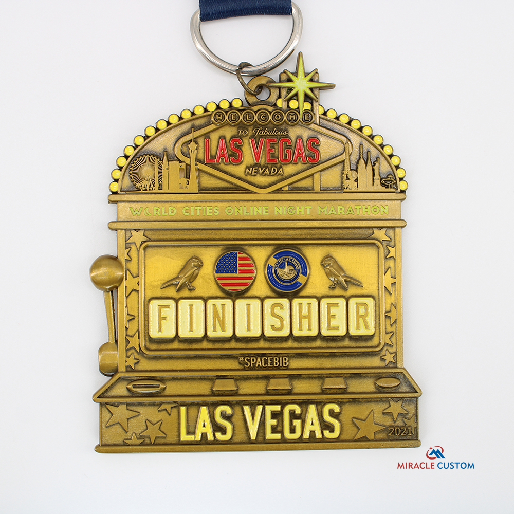 Custom Las Vegas Online Night Marathon World Cities Series Sports Medals
