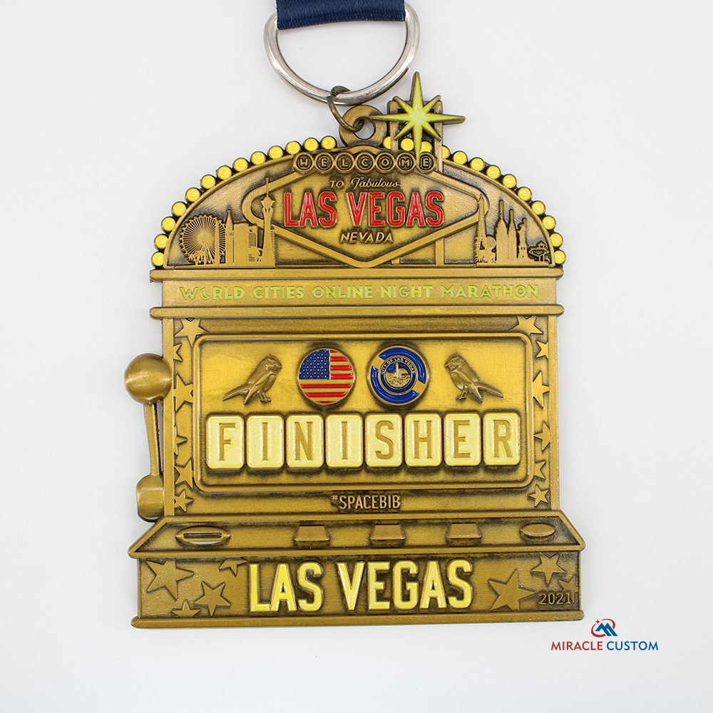Custom Las Vegas Online Night Marathon World Cities Series Sports Medals