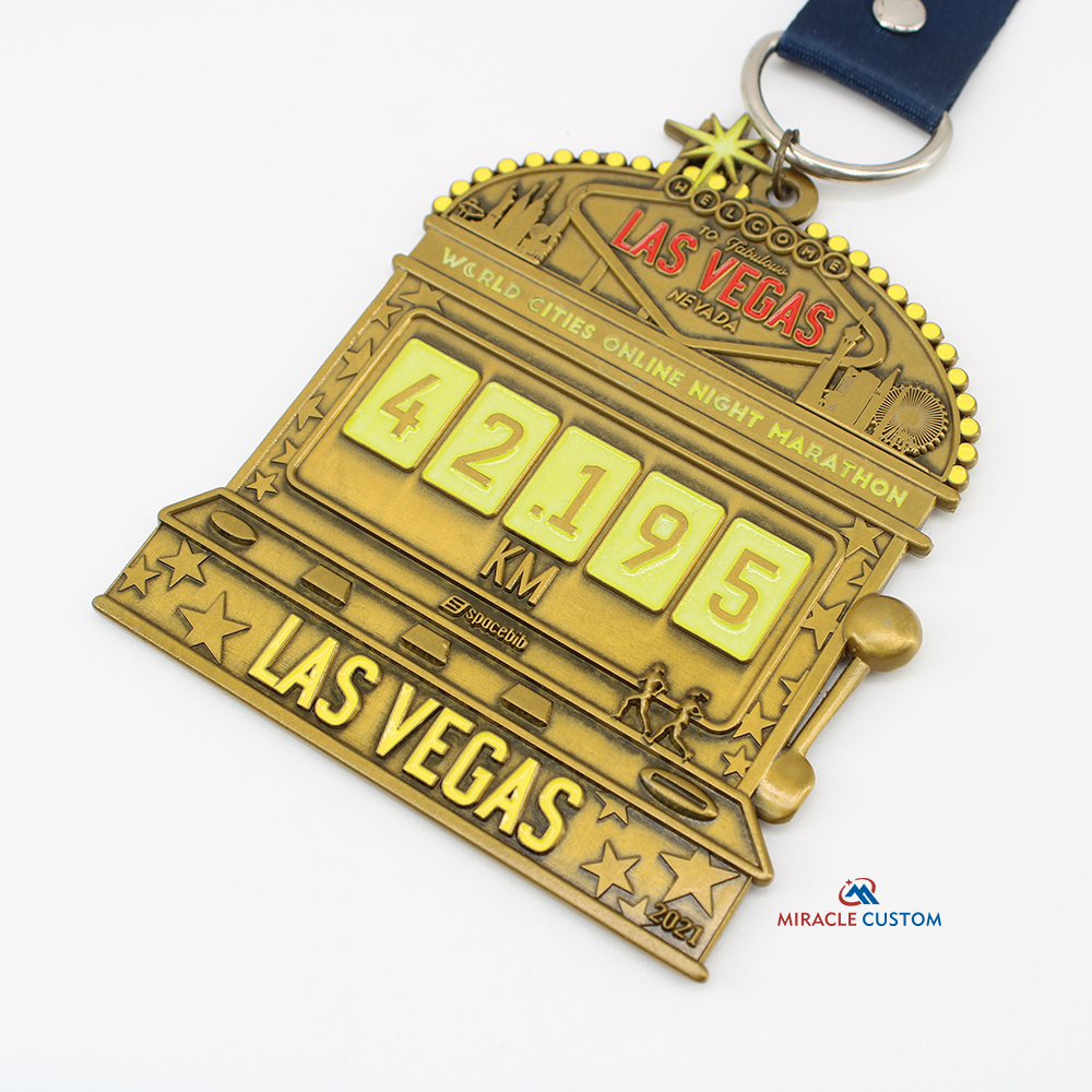 Custom Las Vegas Online Night Marathon World Cities Series Sports Medals