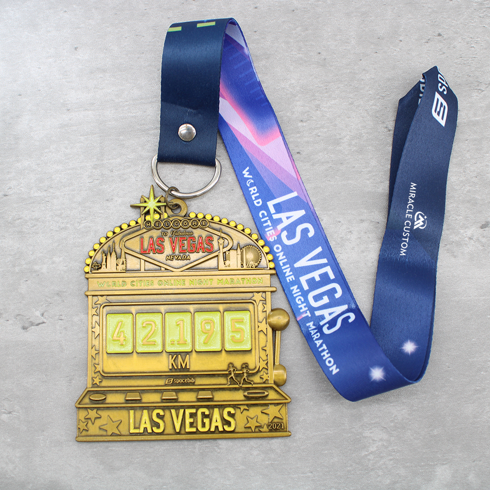 Custom Las Vegas Online Night Marathon World Cities Series Sports Medals