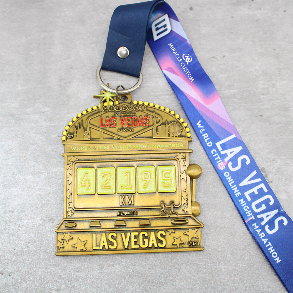 Custom Las Vegas Online Night Marathon World Cities Series Sports Medals