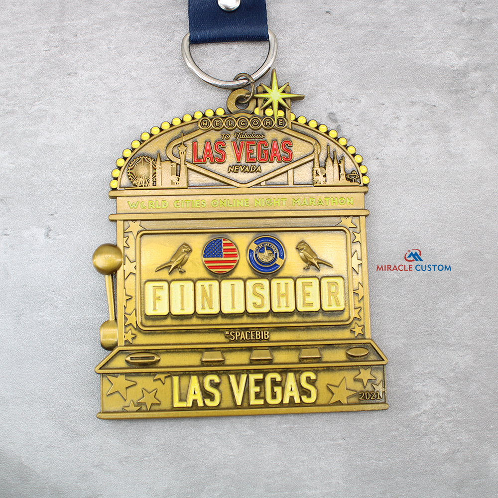 Custom Las Vegas Online Night Marathon World Cities Series Sports Medals