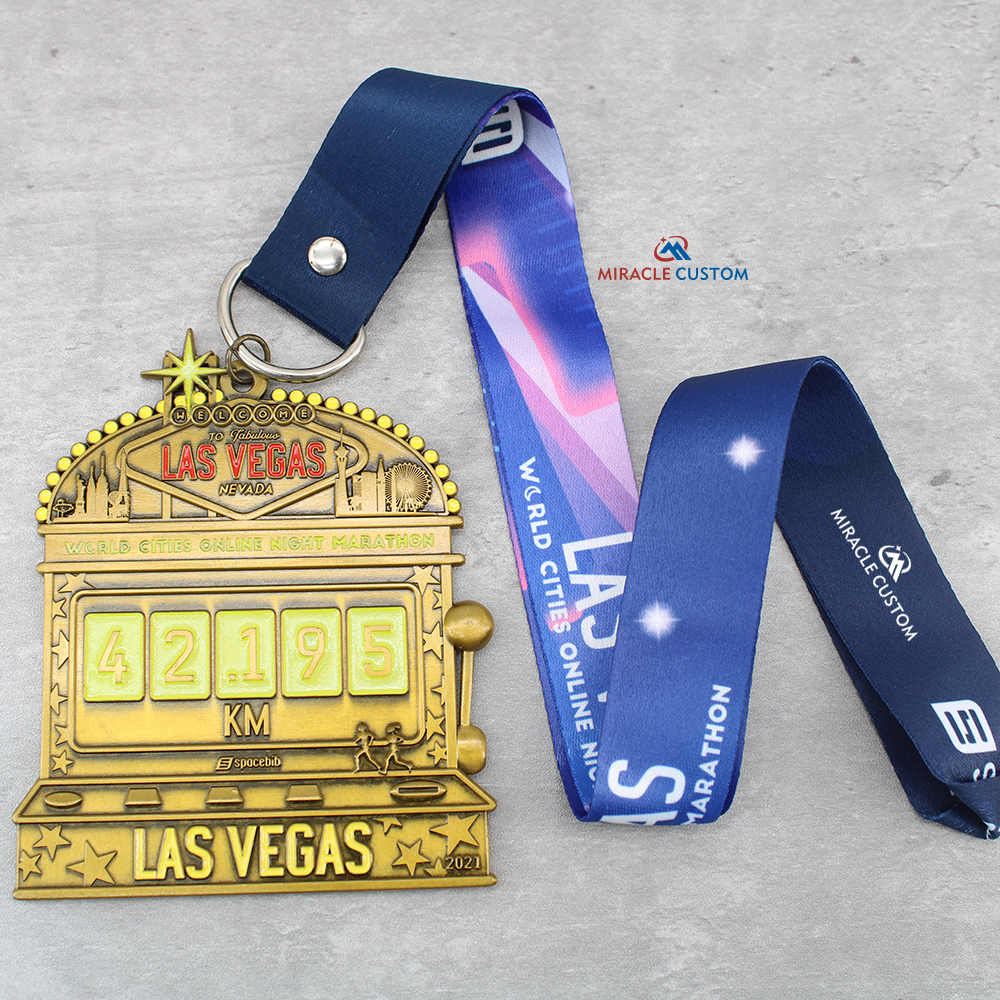 Custom Las Vegas Online Night Marathon World Cities Series Sports Medals