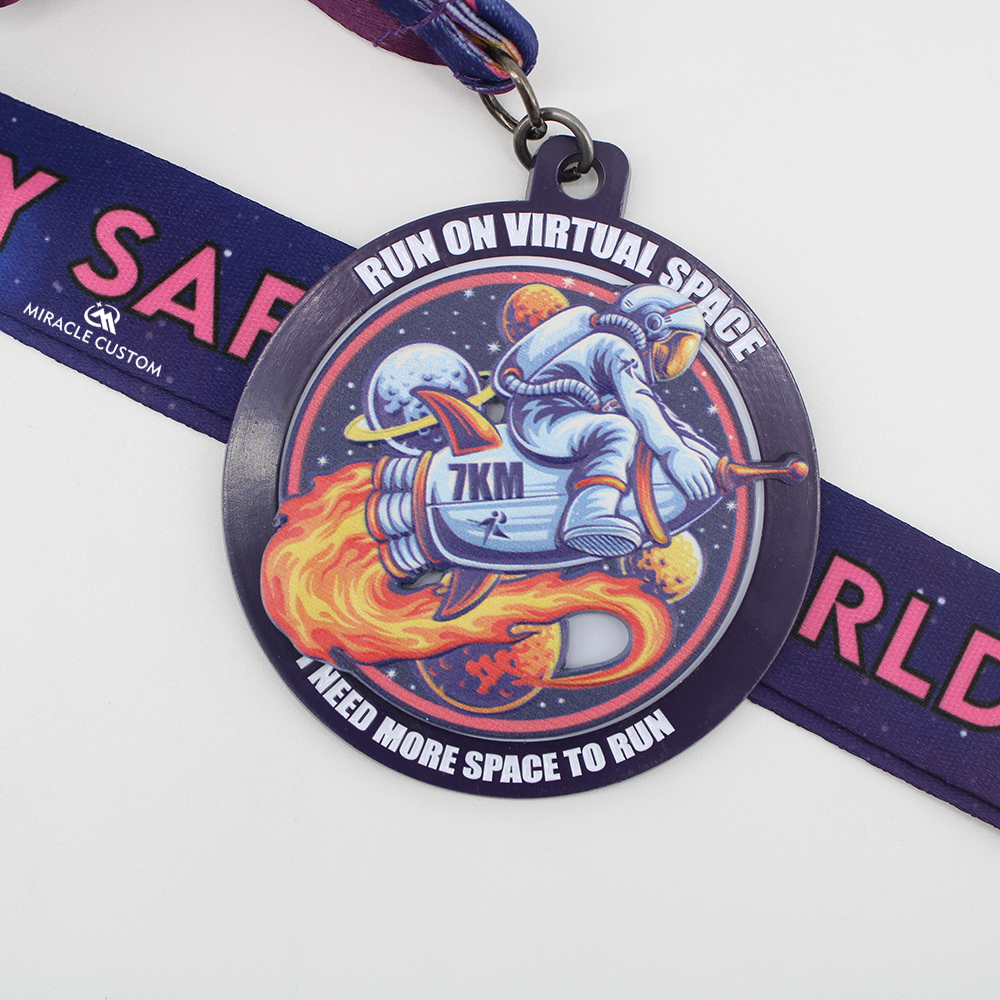 Custom Run on Virtual Space 7KM Fun Run Medals