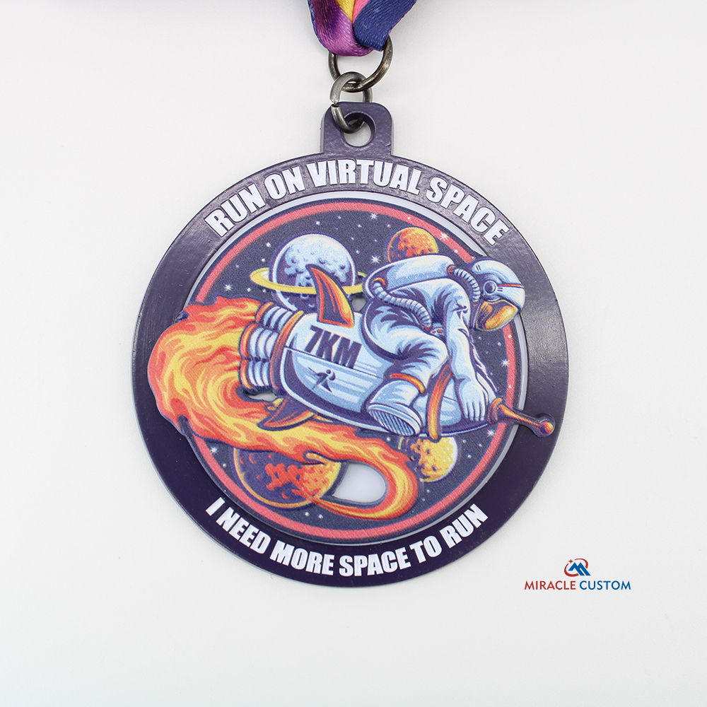 Custom Run on Virtual Space 7KM Fun Run Medals