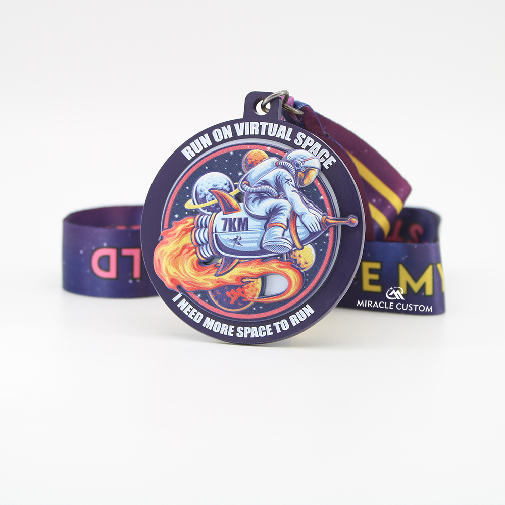 Custom Run on Virtual Space 7KM Fun Run Medals