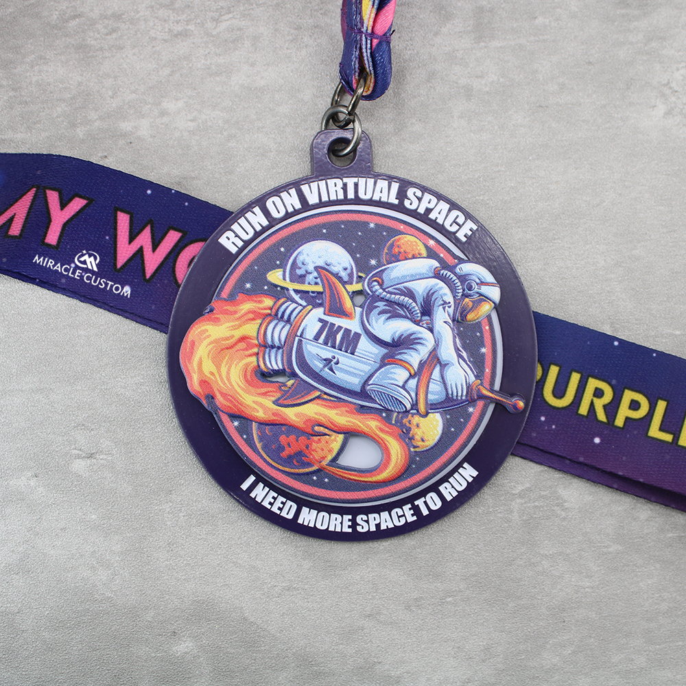 Custom Run on Virtual Space 7KM Fun Run Medals