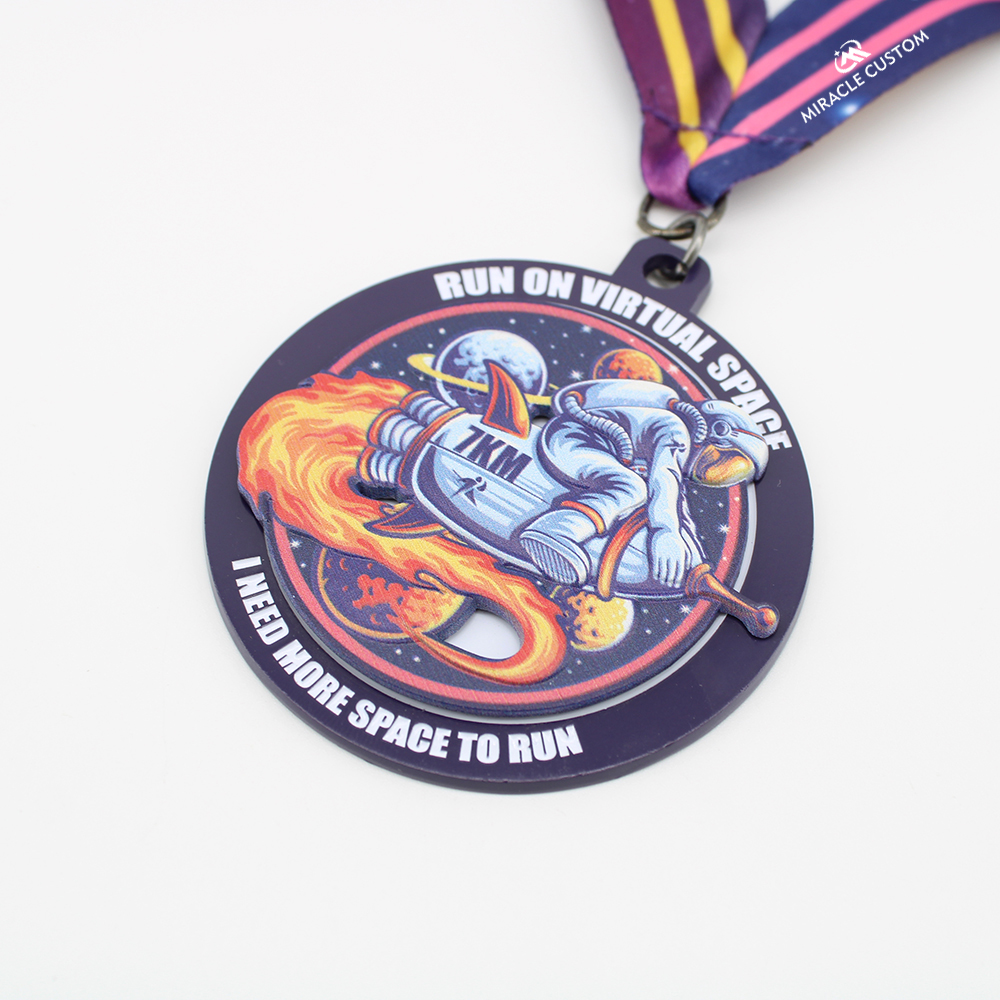 Custom Run on Virtual Space 7KM Fun Run Medals