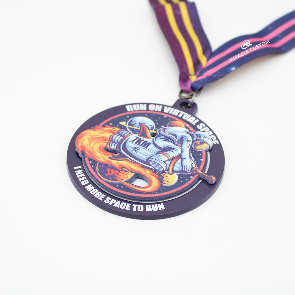 Custom Run on Virtual Space 7KM Fun Run Medals