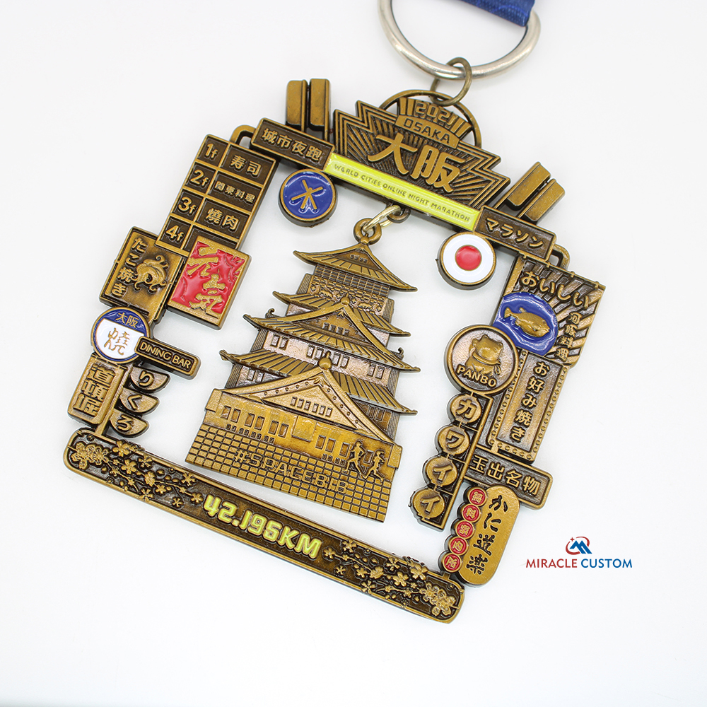 Custom Osaka Online Night Marathon World Cities Series Sports Medals